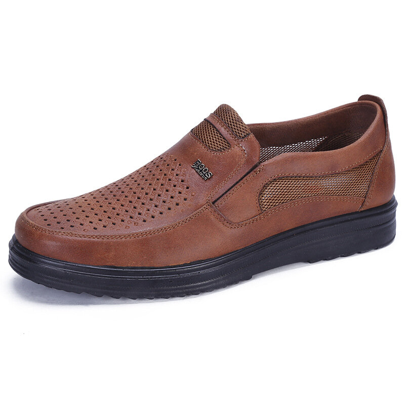 56% OFF on Men Breathable Hollow Out Soft Sole Casual Shoes