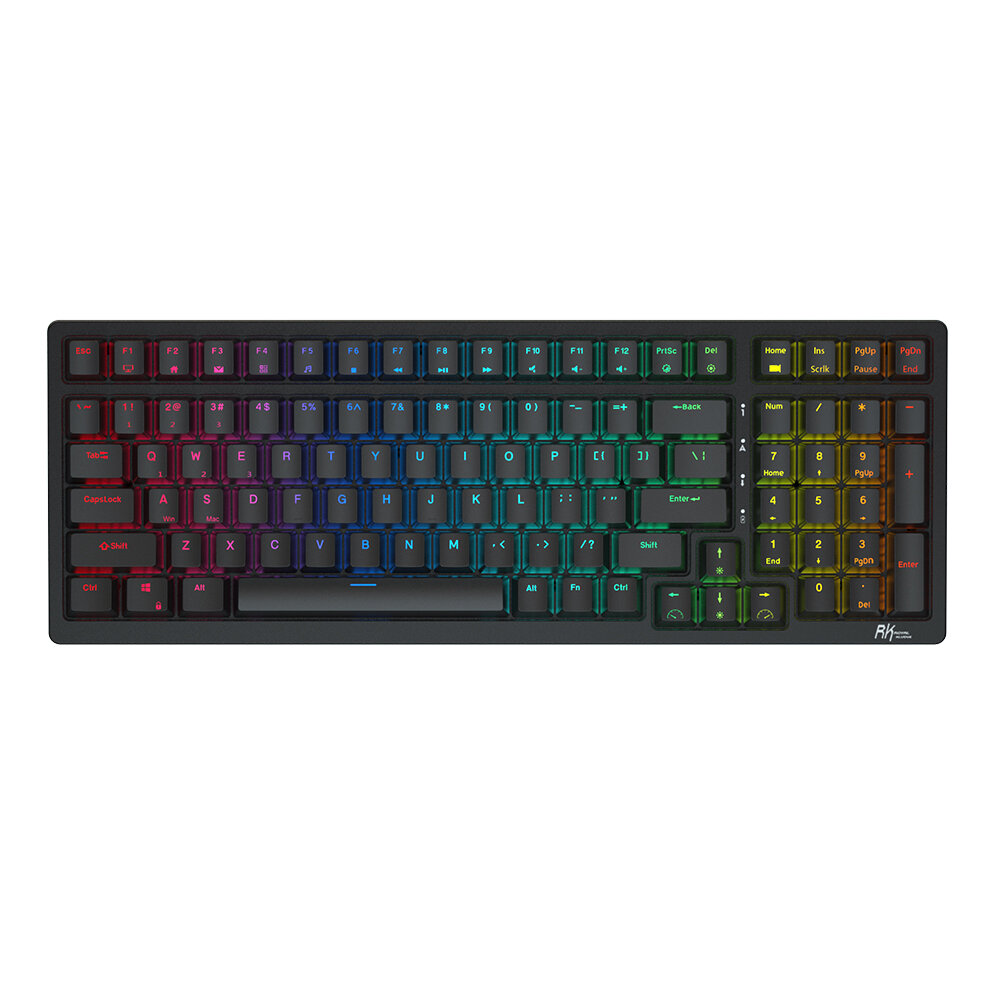 

Royal Kludge RK98 Wireless Gaming Mechanical Keyboard With 98keys RGB Backlit Triple-Mode Bluetooth 2.4G Hot Swappable S