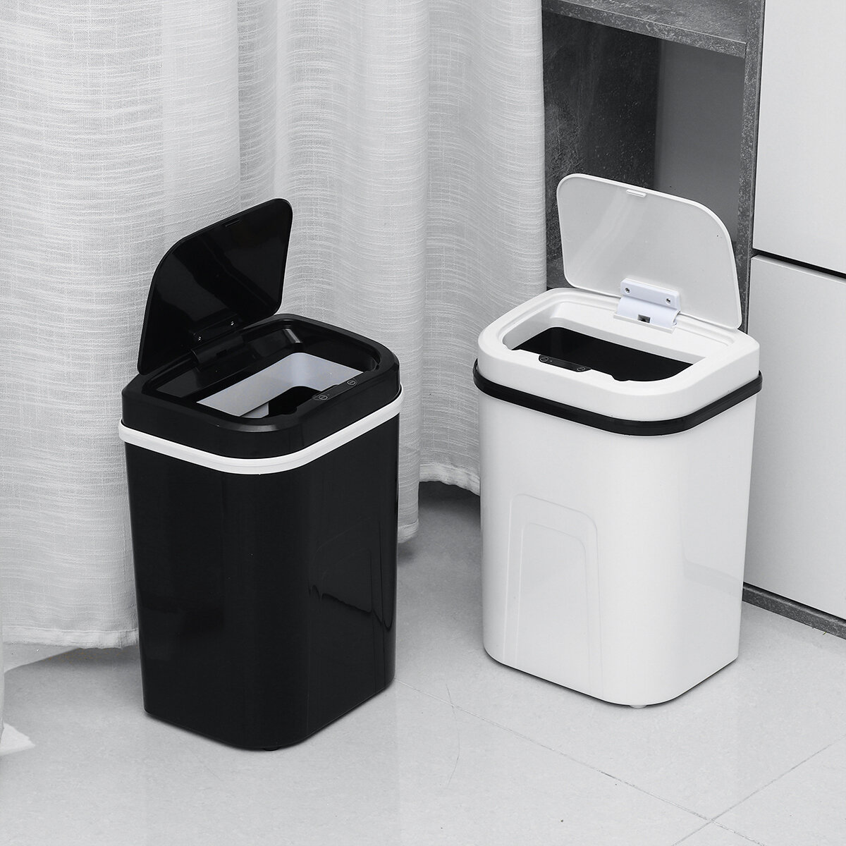 

AOMIDE 15L Automatic Touchless Trash Can Intelligent Induction Motion Sensor Kitchen Waste Bin Eco-friendly Waste Garbag
