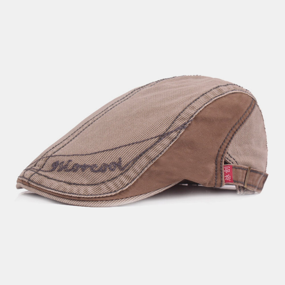 

Men Embroidery Patchwork Color Casual Fashion Sunvisor Flat Hat Forward Hat Beret Hat