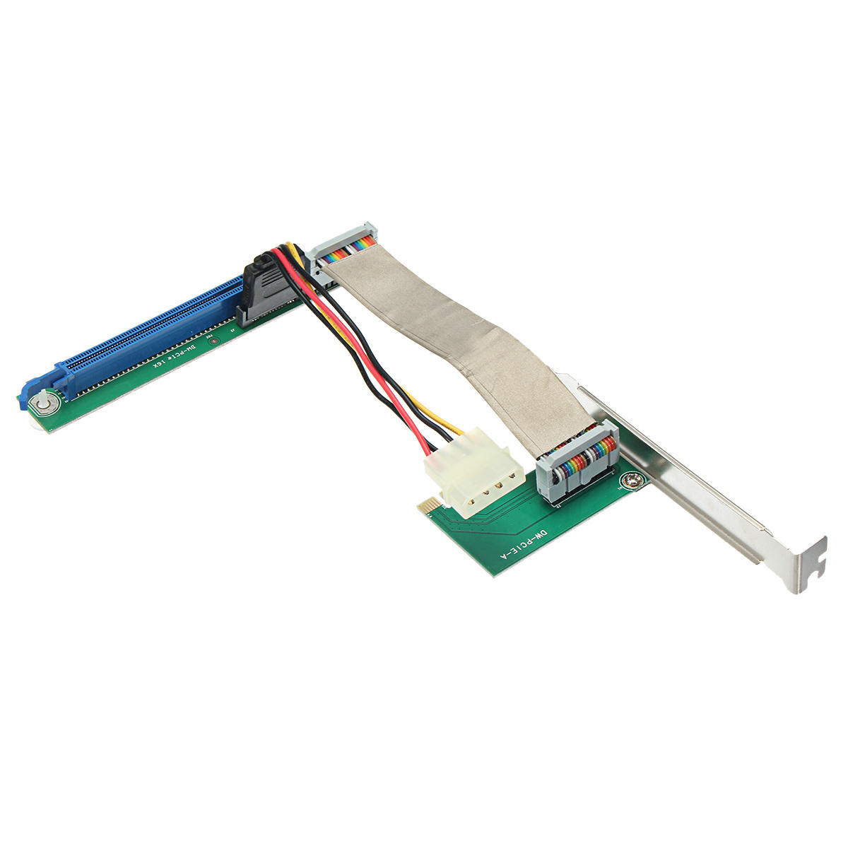 Image of PCIE 1X zu 16X 4 Pin Extender Riser Karte Adapter Kabel Karte Kabel fr Miner