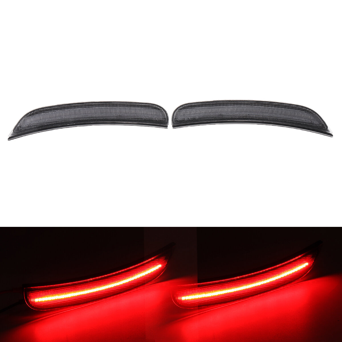 Rode Achter LED Zijmarkeringslicht Richtingaanwijzer Lamp Kit Gerookte Lens Voor Dodge Charger 2015-
