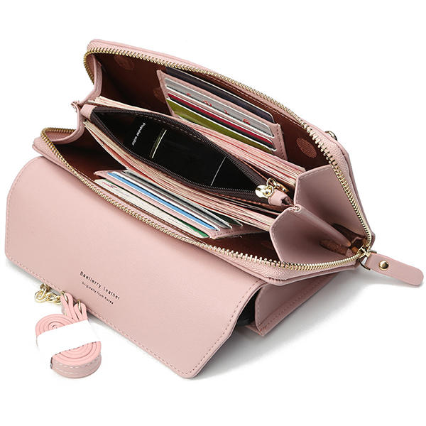 Cell Phone Pocket Portable Girls Purse Large Capacity Card Holder Female Chain W - US$24.22