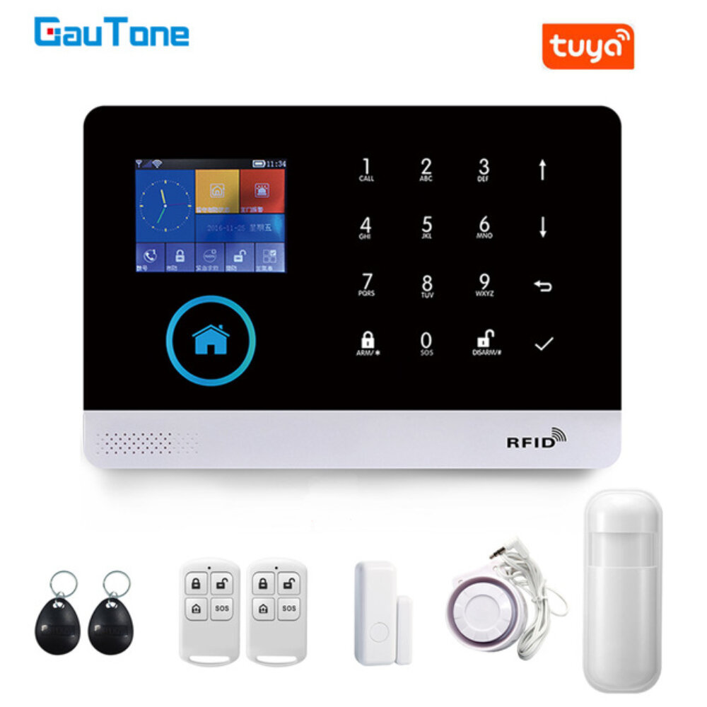 GauTone PG103 Alarm System for Home Burglar Security 433MHz WiFi GSM Alarm...