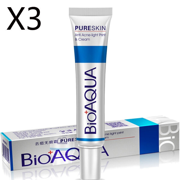 

3pcs BIOAQUA Anti Acne Scar Mark Remover Removal Treatment Cream Oil Control Shrink Pores