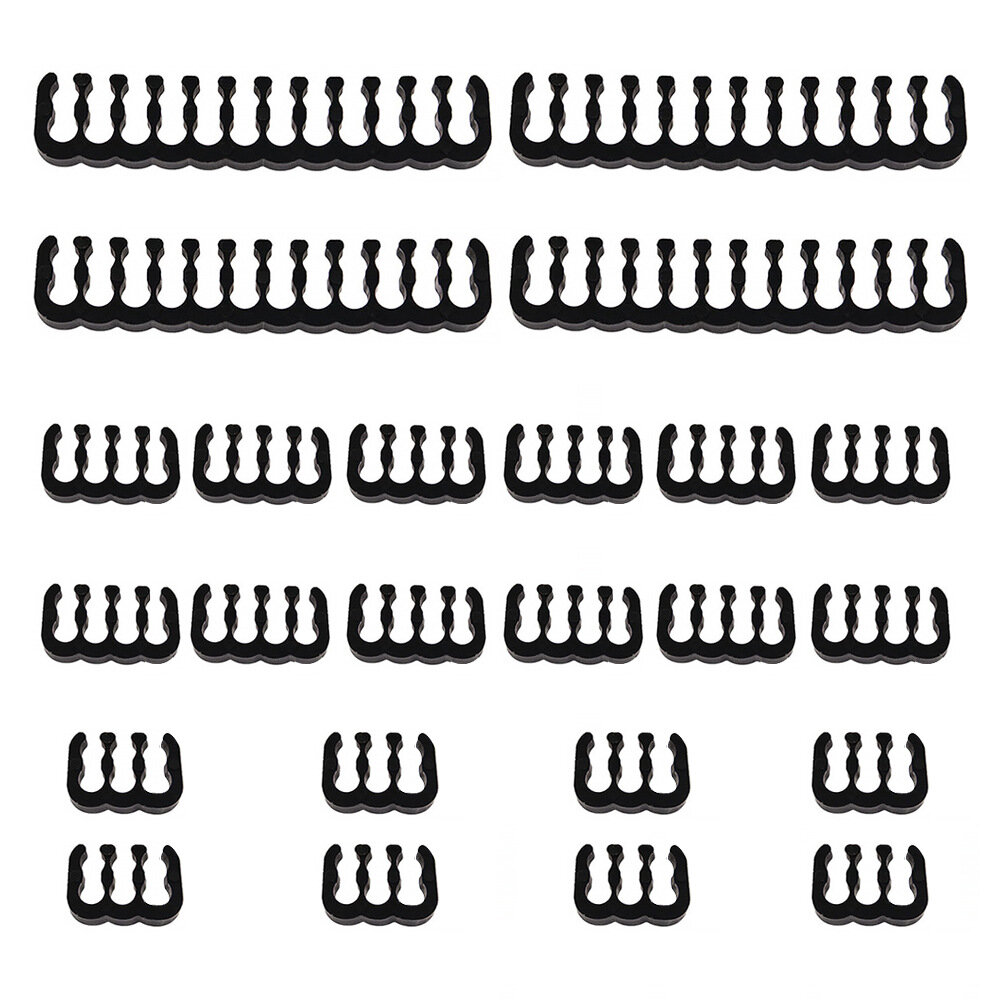 Sleeved Cable 24 Pieces Set Cord Clamp 4x24-Pin/12x8-Pin/8x6-Pin Cable Comb for 3mm Cable Gesleeved 