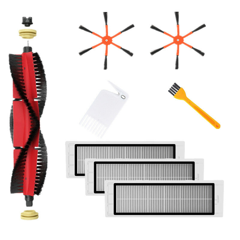 

8pcs Replacements for XIAOMI Roborock S6 S55 S5 MAX Vacuum Cleaner Parts Accessories Main Brush*1 Side Brushes*2 HEPA fi