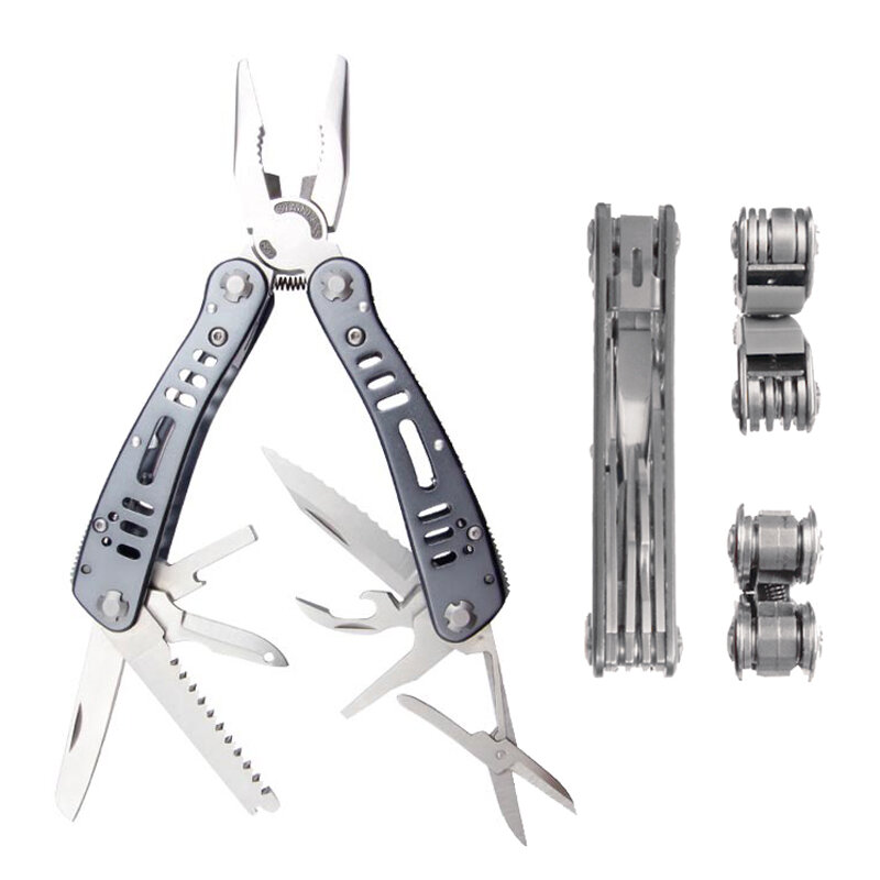 GANZO G203 Multi Pliers Tools Knife 24 az 1-ben, szerszámkészlet, csavarhúzókészlet, hordozható összecsukható kés, kültéri túlélőfelszerelés