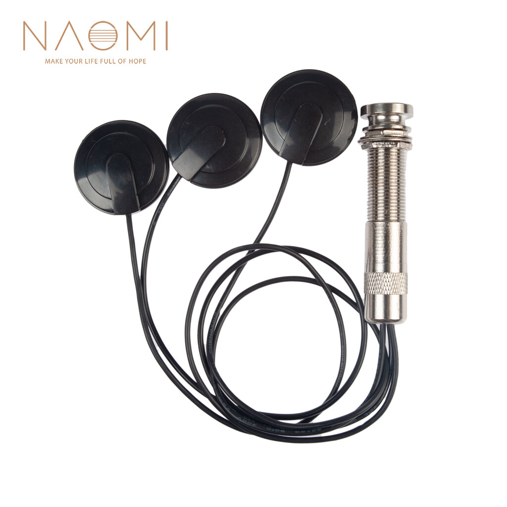 NAOMI 6.35mm Guitar Piezo Pickup 3 Transducer For Guitar Ukulele Mandolin NM-3B Guitar Parts Accessories