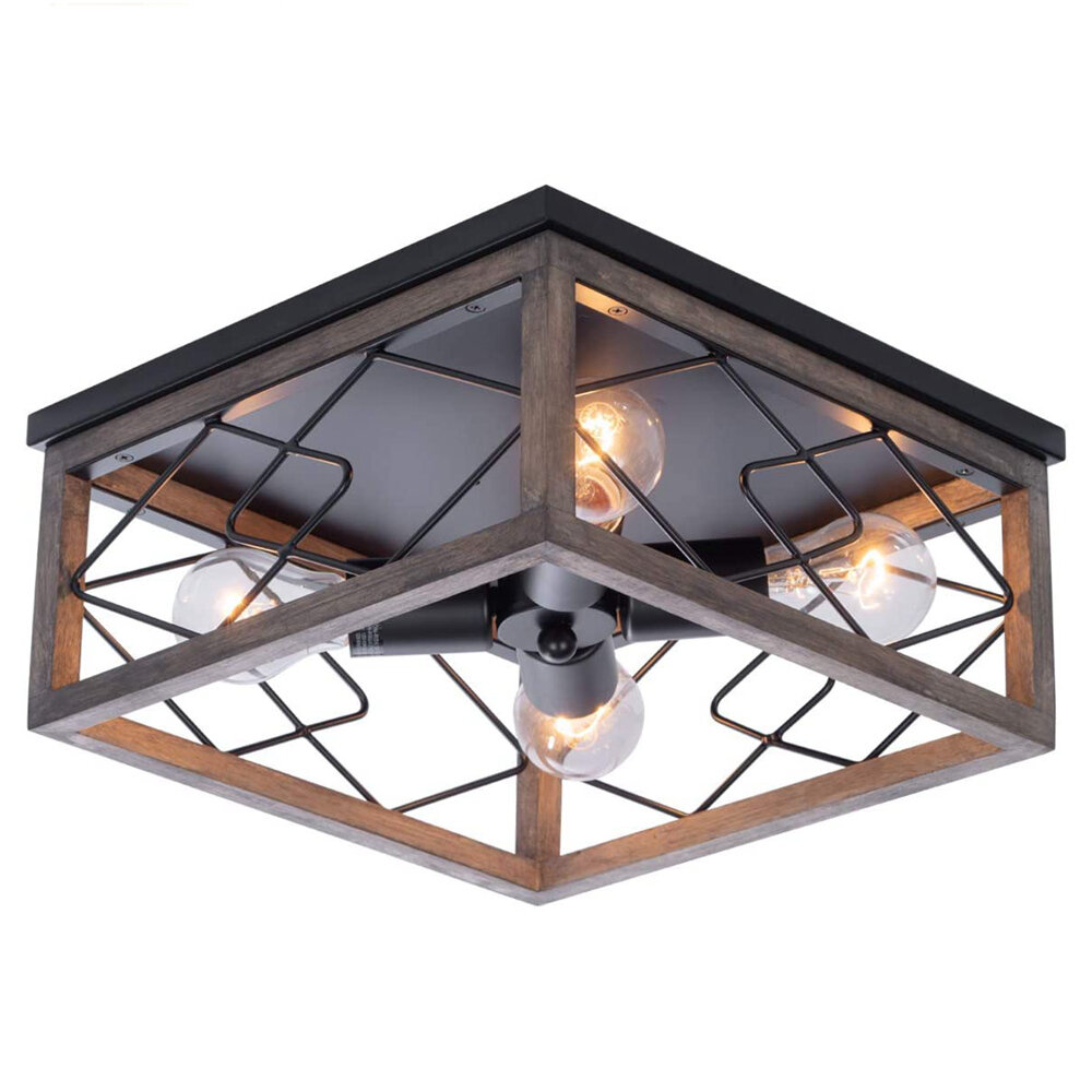 

E26/E27 Flush Retro Mount Ceiling Light Vintage Industrial Lamp Living Room Kitchen 110-240V