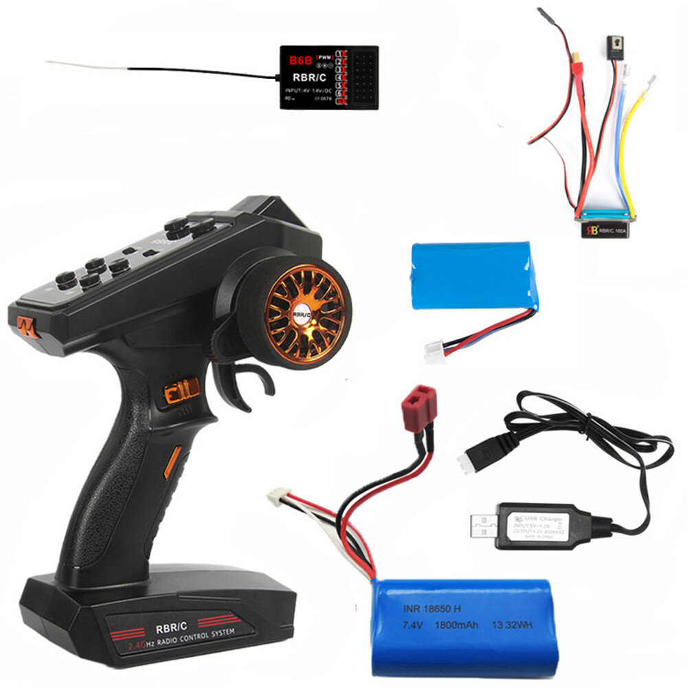 best price,rbr-c,b6,2.4ghz,6ch,rc,transmitter,with,b6a-b6b,160a,esc,battery,set,eu,coupon,price,discount