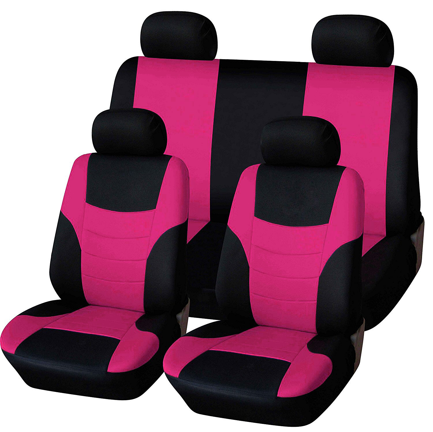 8pcs polyester fabric car full seat cover cushion protector set front