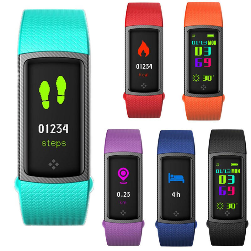 Bakeey S9 0.96inch IPS Heart Rate Blood Pressure Monitor Pedometer bluetooth Smart Wristband