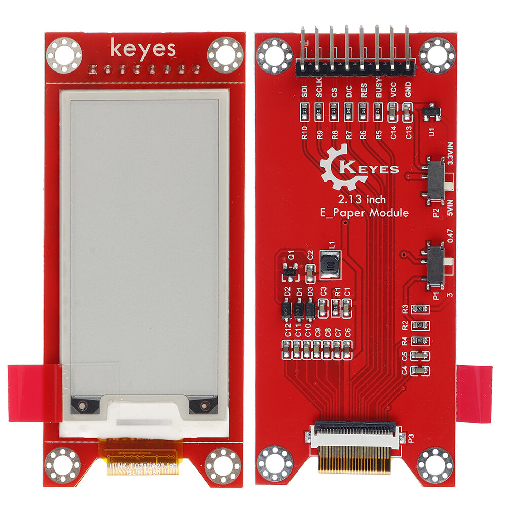Keyes 2.13 Inch 250 * 122 E-Ink Dispaly Screen LCD-module Zwart-witte kleur