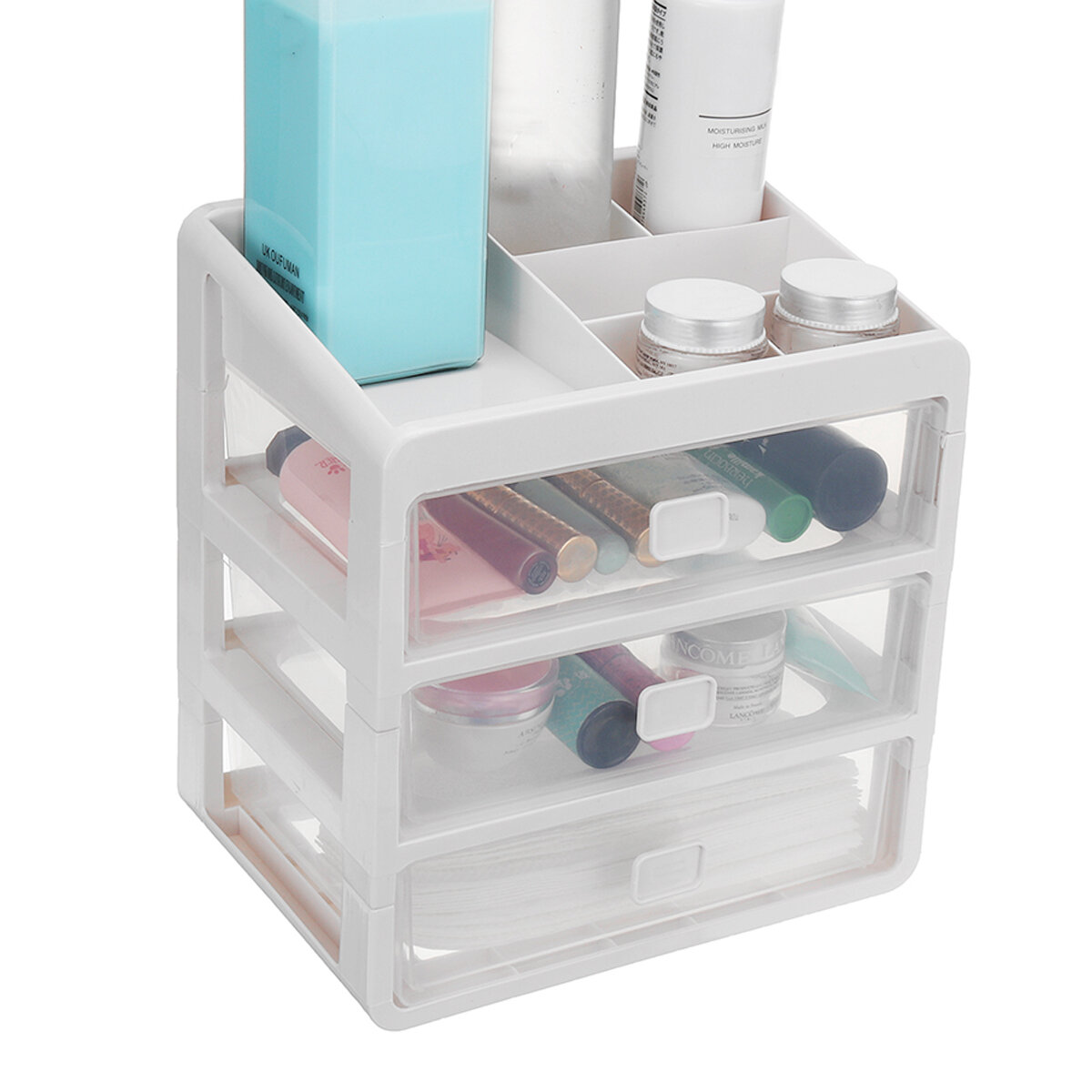 Plastic Cosmetic Storage Box Drawer Bedroom Desktop Makeup Organizer Container Holder