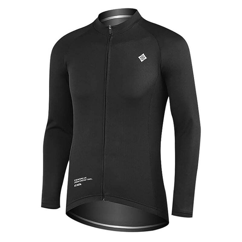 XINTOWN 100% Polyester Langarm Trikot Schnelltrocknender Einfarbiger Atmungsaktiver Sportbekleidung für Radfahren