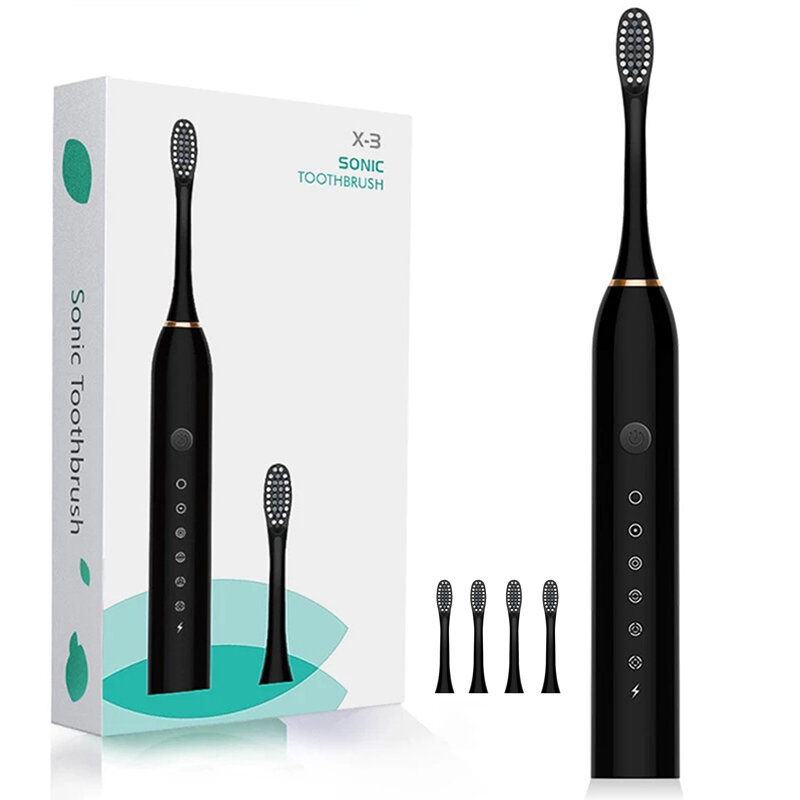 X-3 Sonic Electric Toothbrush IPX7 Waterproof Toothbrush 6 Modes Adjustable  USB Rechargeable Timer Brush with 4 Replacement Brushes Heads Sale -  Banggood USA-arrival notice-arrival notice