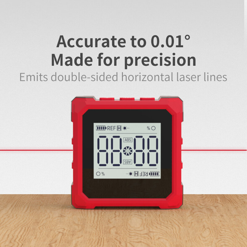 

ATuMan DI2 Dual Laser Digital Inclinometer 4*90° Protractor Magnetic Bottom Angle Gauge Level Meter Measuring Tools