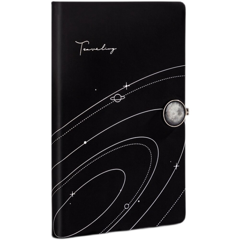 

Deli 22239 Notebook Horizontal Line 120 Pages Writing Paper Book PU Shiny Surface with Metal Magnetic Buckle Notepads Di