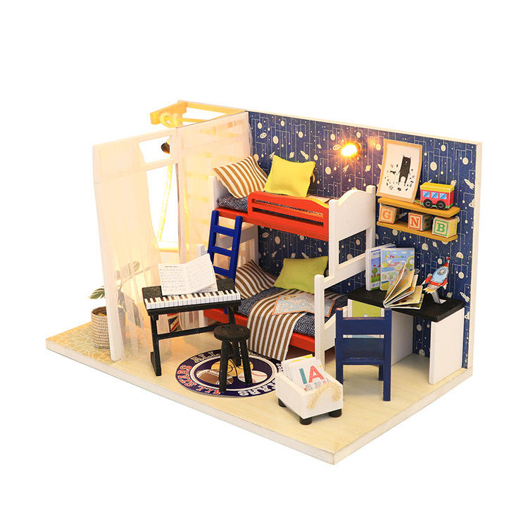 

Hoomeda S901 DIY Кукла Дом будущего Пространство миниатюрная отделка с крышкой 18 см