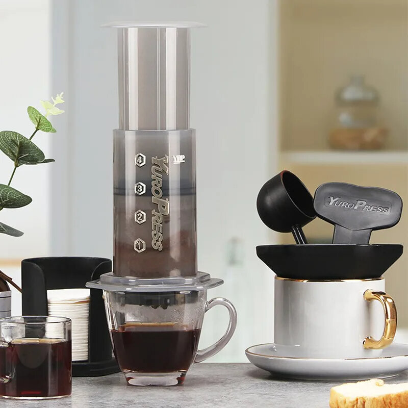 

Household French Press Pot Manual Espresso Portable Coffee Machine Hand-Brewed Coffee Pot Coffee Press Maker