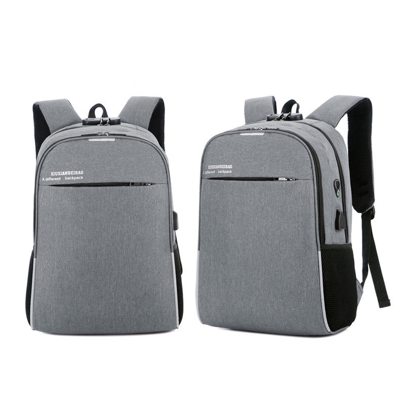 18L Men USB Anti-theft Backpack Rucksack 16inch Laptop Shoulder Bag With Headphone Hole Outdoor Travel