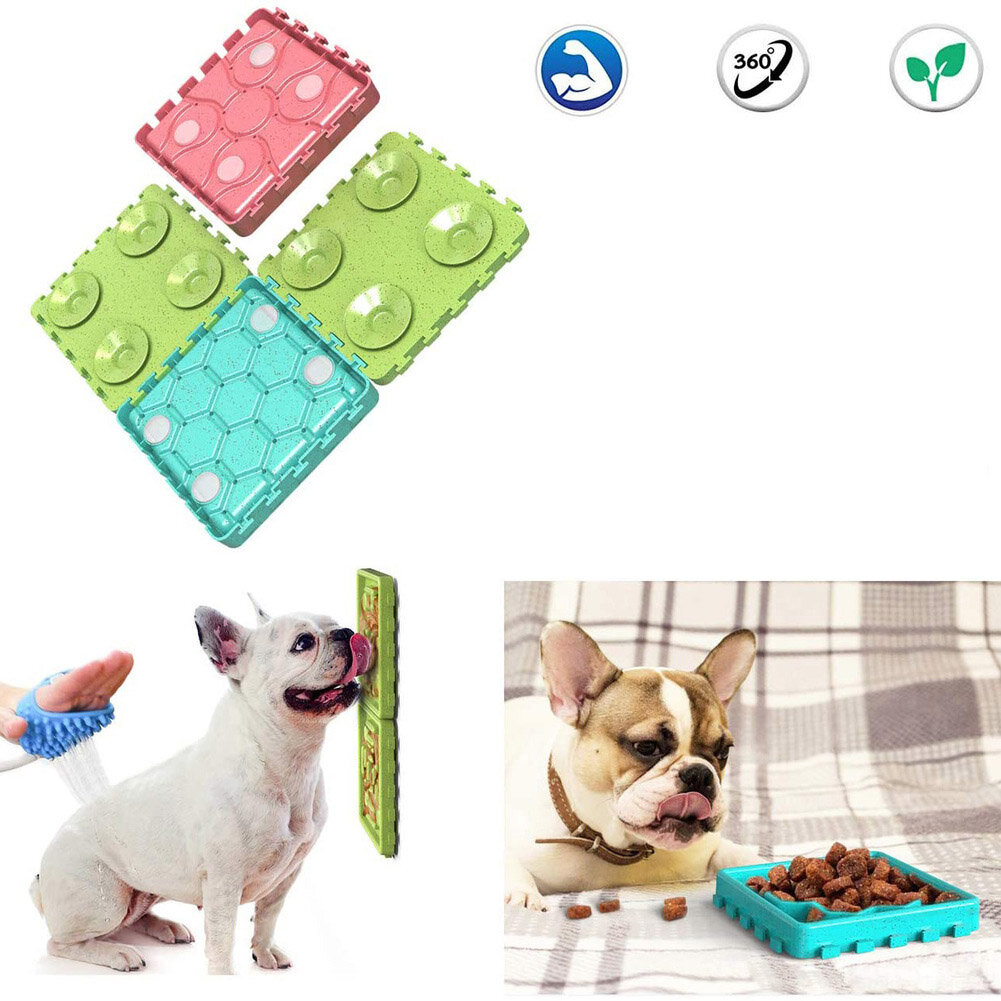 4PCS Pet Bowls Combination Dog Licking Tray Dog Anti-sucking Funny Bowl Pet Slow Food Interactive Puzzle Pet Toy