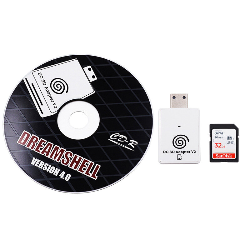 SD TF Geheugenkaartlezer Adapter Converter V2 met DreamShell Boot Loader CD voor SEGA Dreamcast Drea