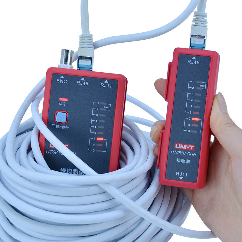 UNI-T UT681L/UT681C/UT681HDMI Handheld Kabel Tester voor Ethernet/Telefoon/BNC/HDMI Bediening Kortsl