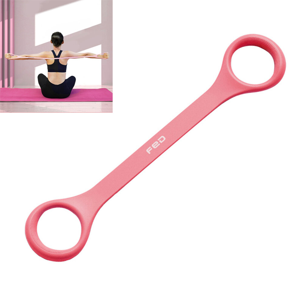 FED Silicone Pull Rope Fitness Open Shoulder Back Elastic Shaping Chest Expander Band Yoga Resistanc