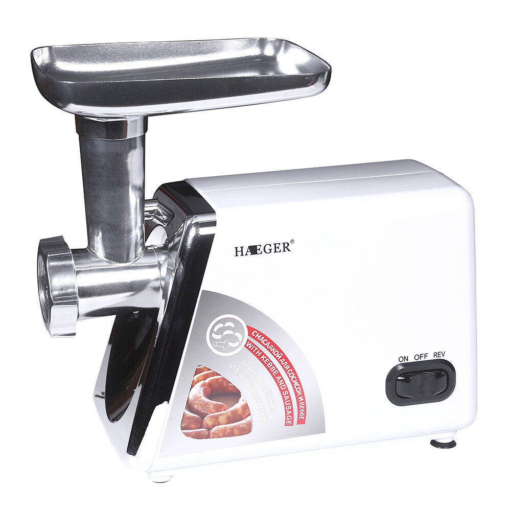 HAEGER HG-3368 Electric Meat Grinder 2500W 3 in 1 Meat Mincer & Sausage Maker Stuffer with 3 Gear Speed Design, Easy to