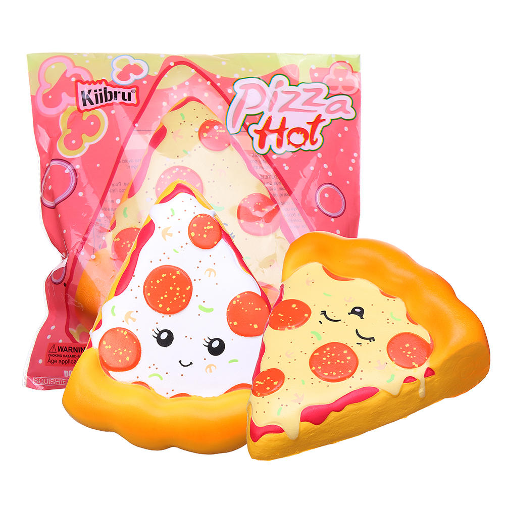 Kiibru Pizza Squishy 14.5 * 13.5 * 5cm Slow Rising Soft Speelgoed met originele verpakking