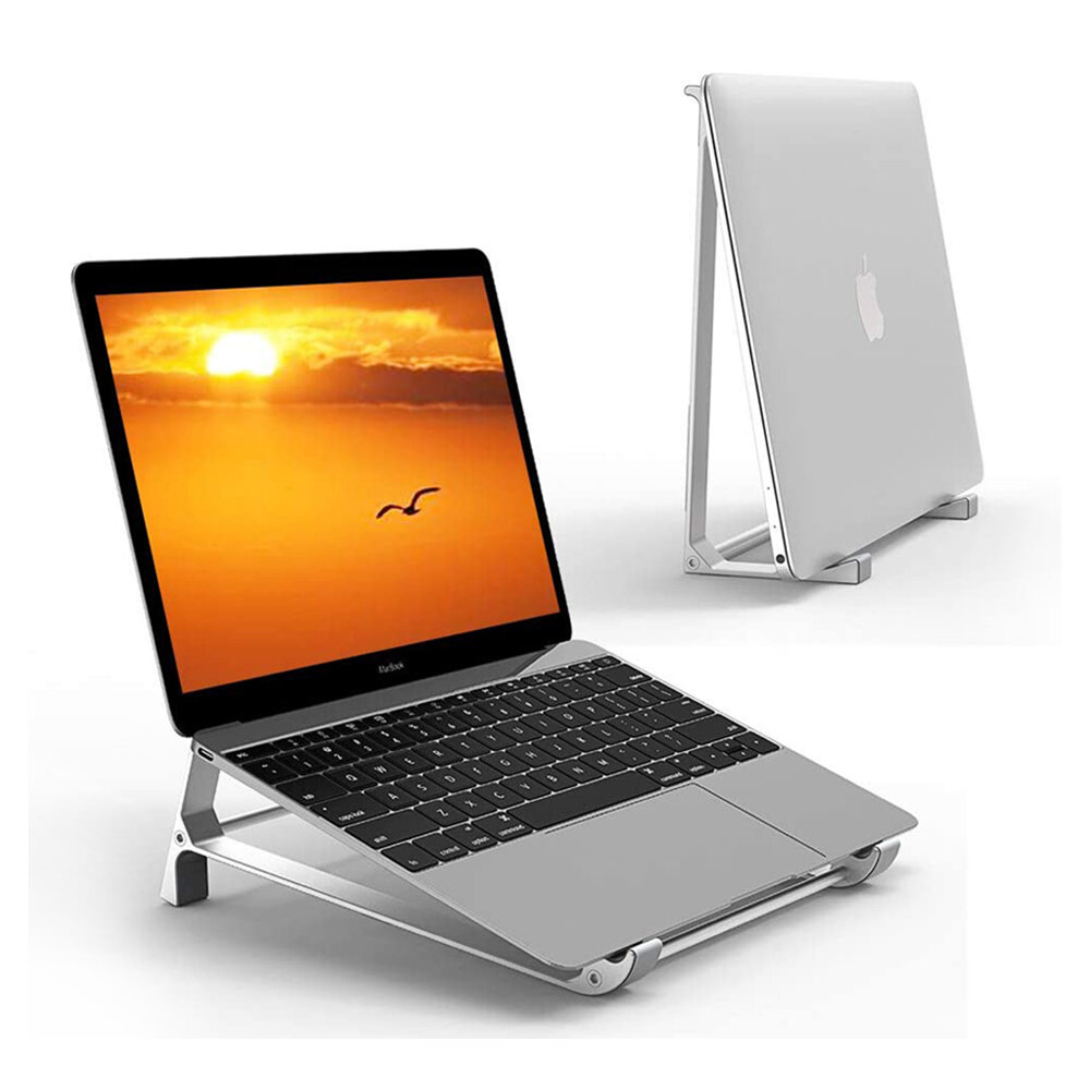 Aluminium Alloy 2 in 1 Vertical Stand Laptop Stand Tablet Holder Desk Mobile Phone Stand For 17" Lap