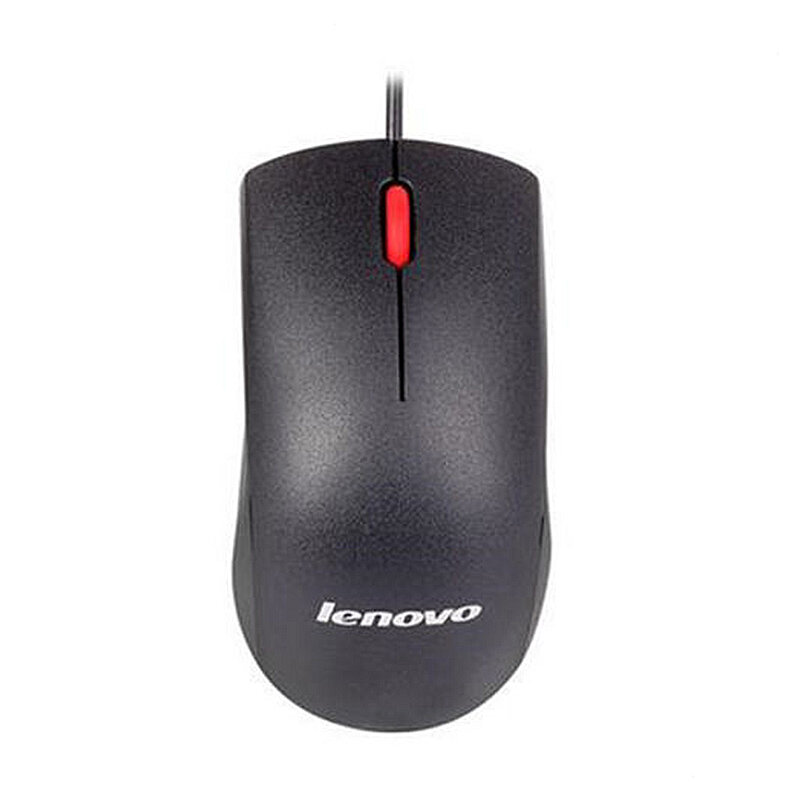 LENOVO M120Pro Wired Mouse 1000DPI Ergonomic Mice with 3 Keys Classic Red Dot Strong Cable Sweat Resistence Mouse for Ho