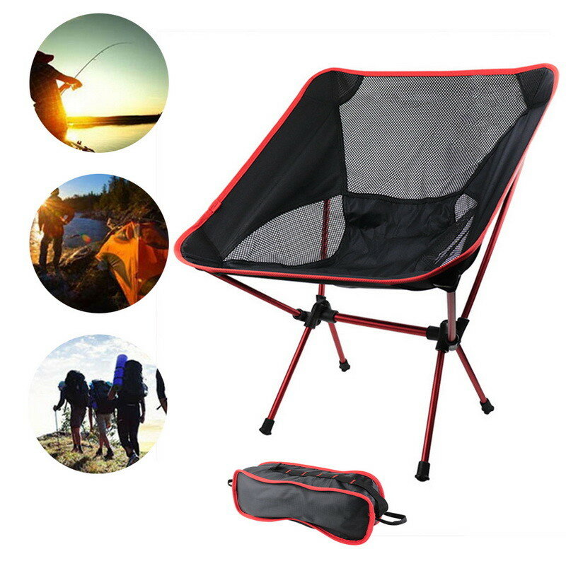 IPRee® 超軽量折り畳み椅子、アウトドアキャンプ用ポータブルビーチハイキングピクニックシート、釣り用具、最大積載量150kg。