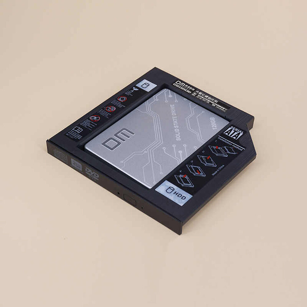 DM内蔵オプティカルドライブブラケットアダプターオプティカルベイ9.5mm SATA SSD HDDエンクロージャーブラケット（ノートブックラップトップ用）