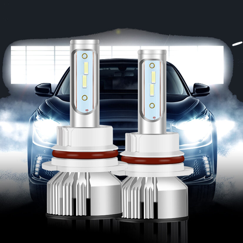 Infitary V3-1860 2PCS 50W Car LED Headlights Bulbs H7 9005 9006 H1 H3 H11 H4 9004 9007 H13 IP68 Waterproof Lamp 6000LM 4