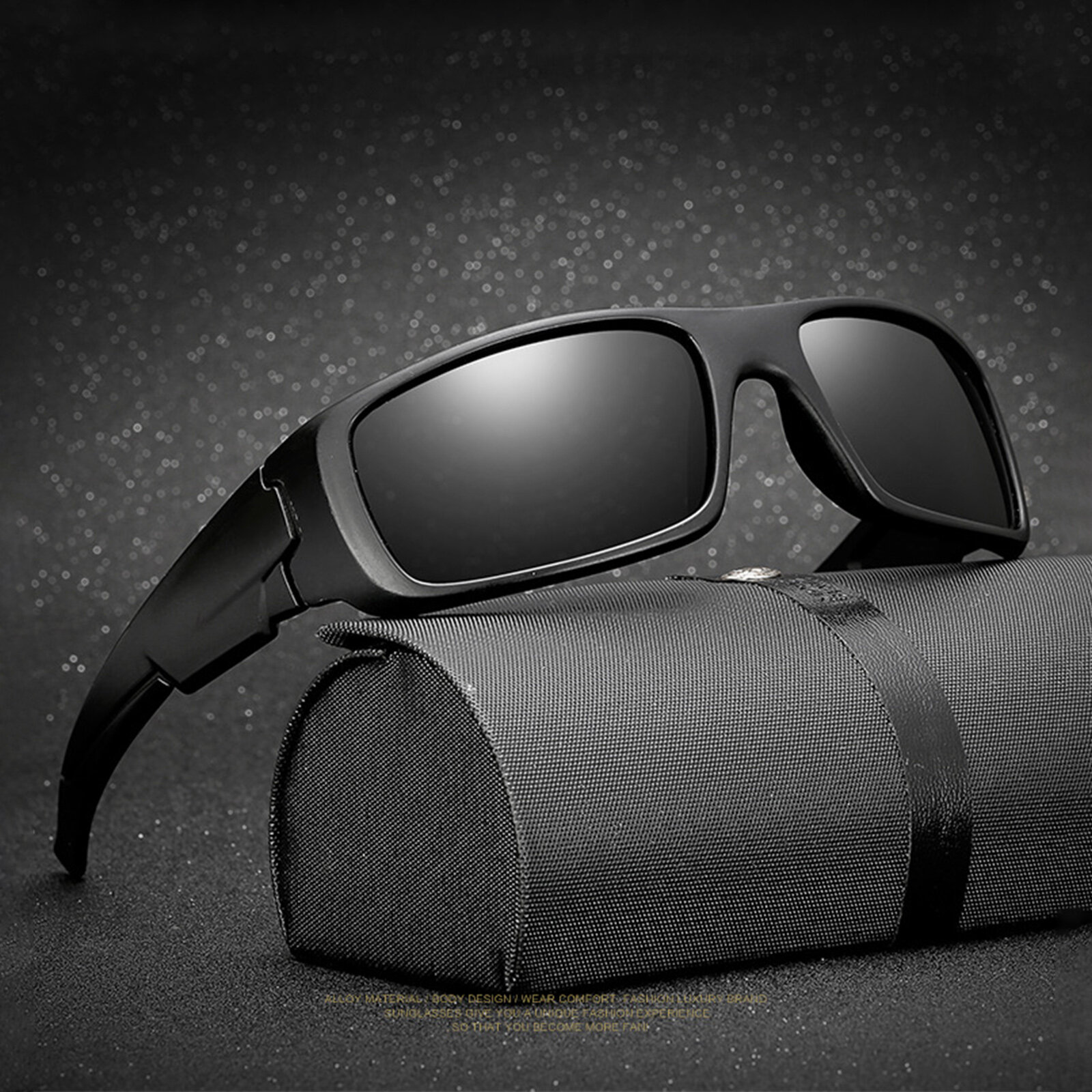 Men Sport High-Denfinition Visual Sunglasses with Polarized Lens Riding Sunglasses