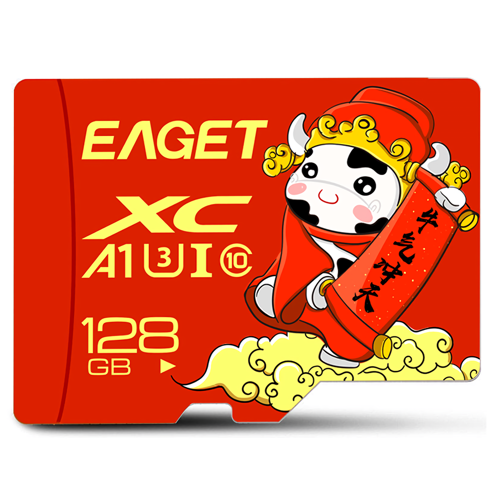 EAGET T1 Class 10 TF Card Memory Card Cartoon Style U3 A1 V30 TF Card 32GB/64GB/128GB Smart Card
