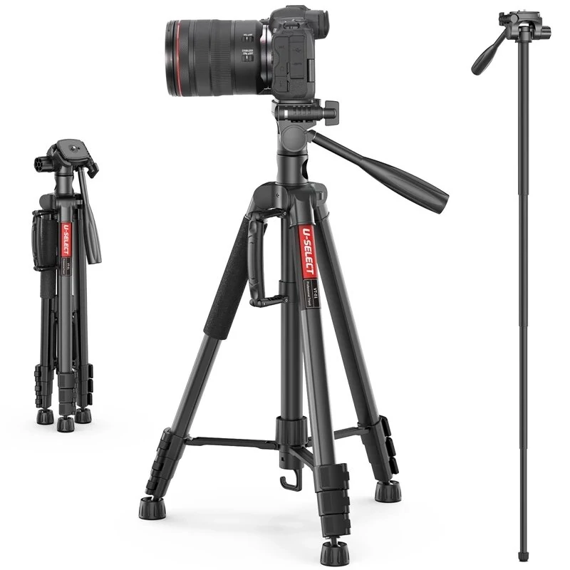 Ulanzi U-Select VT-01 Multifunctional Extendable Tripod Travel Lightweight Tripod Stand Universal Monopod for DSLR Camera Camcorder Professional Photography for Canon for Sony