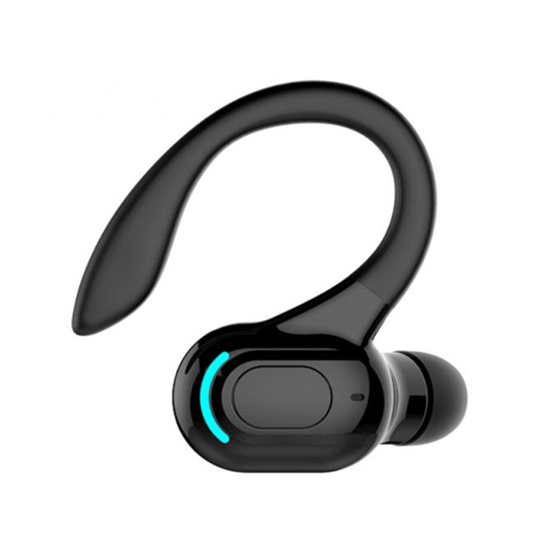 Bakeey m-f8 bluetooth 5.2 wireless headphone single ear hook business earphones stereo noise reduction earbuds headsets with microphone