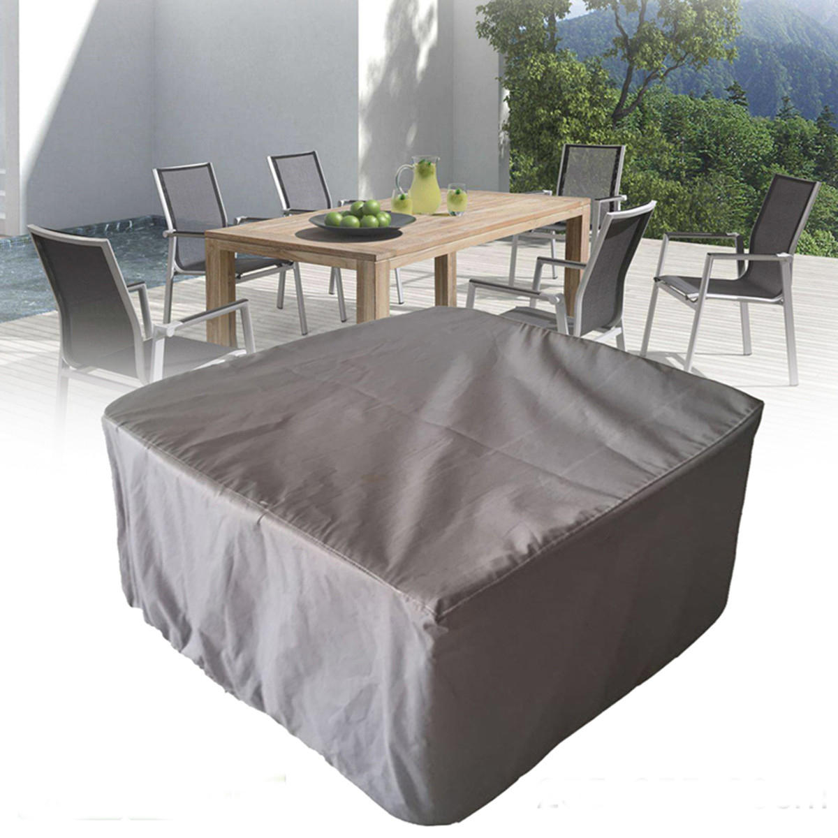 255x255x80CM Garden Yard Patio Table Impermeable Cover al aire libre Muebles Protección contra el polvo