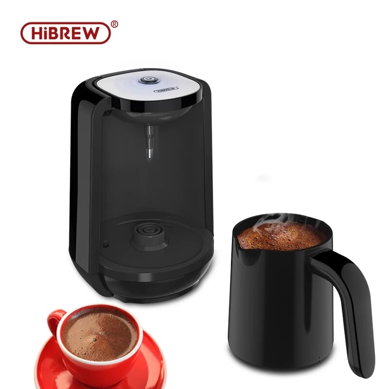 HiBREW CM1179-GS Automatic Coffee Machine AC 220-240V 480W Smart Probe LED Indicator Stainless Steel -Black