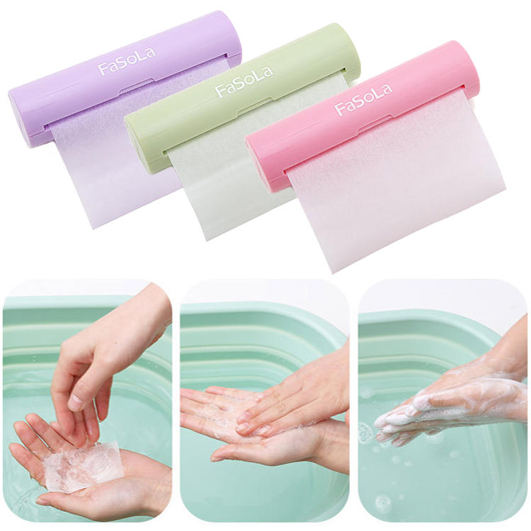 

IPRee® Portable 1.2m Paper Soap Outdoor Hand Washing Bath Scented Slice Sheets Foaming Box Paper