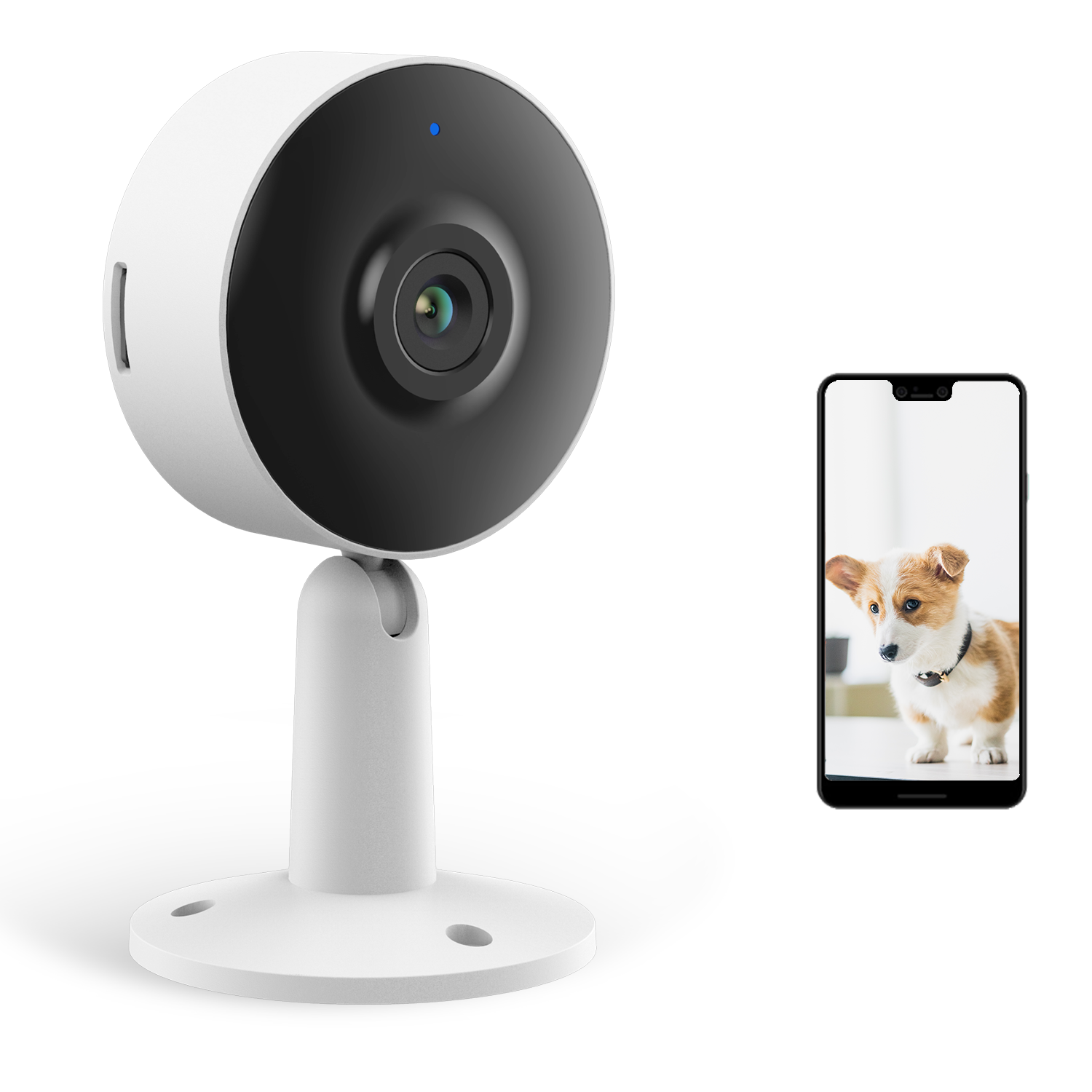 LAXIHUB M4 1080P WIFI Home Security Camera Draadloze binnencamera met 2x zoom Privacybescherming Nac