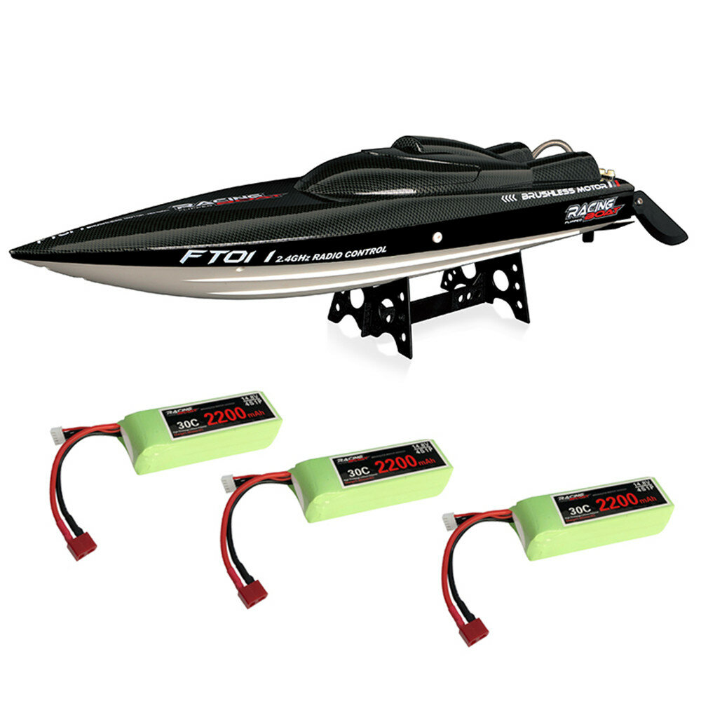 Feilun FT011 Several Battery 65CM 2.4G 50km/h Brushless RC Boat High Speed Model with Water Cooling System Toys