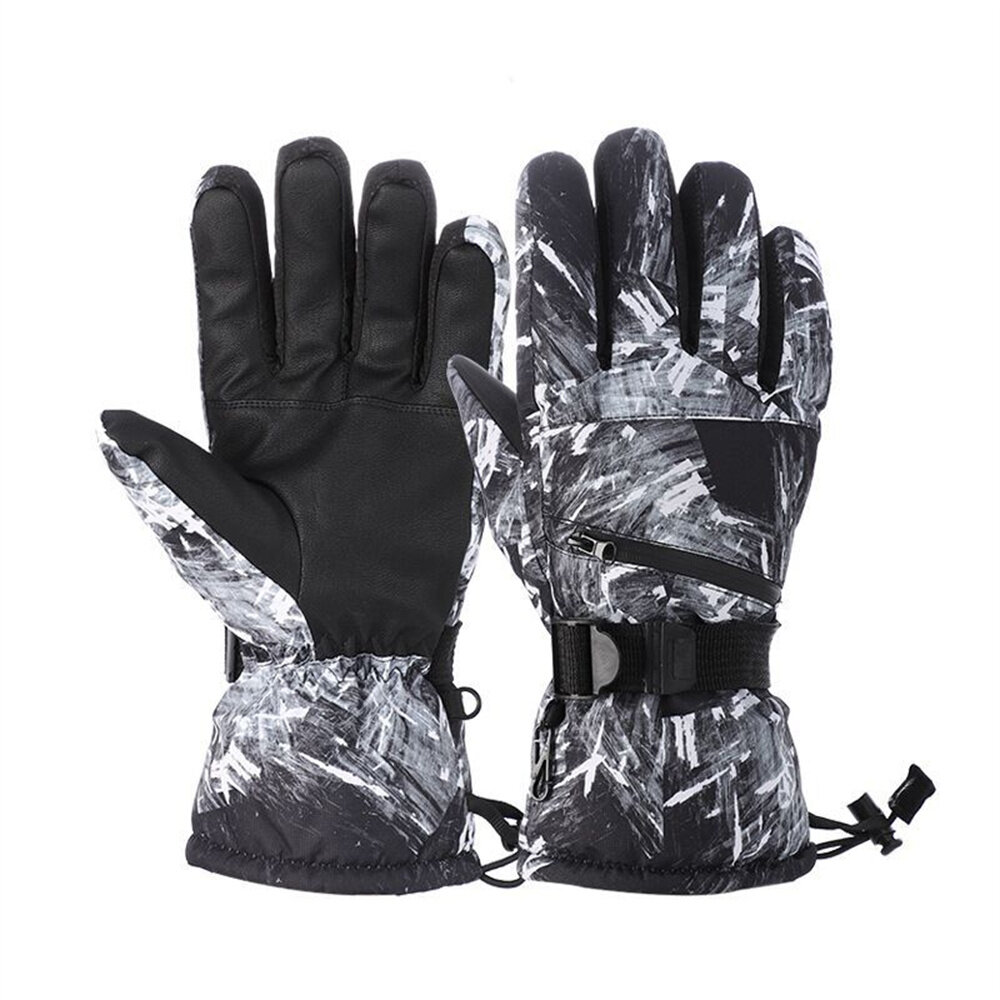 Ski Garden Working Protecitve Gloves Waterproof Breathable Faux Leather Flexible Windproof Ambidextrous Hand Orientation