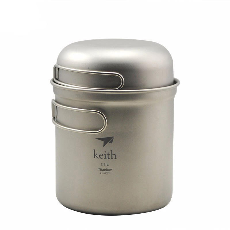 Keith Ti6051 Titanium Kochgeschirr Pot Schüssel Set Urtralight 60g + 125g 400 + 1200ml