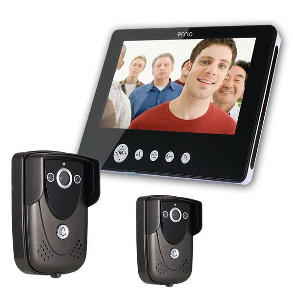 ENNIO SY905FC21 Video Door Phone Doorbell Intercom Kit 900TVL IR Night Vision 2-Camera 9 Inch TFT LCD 1-Monitor