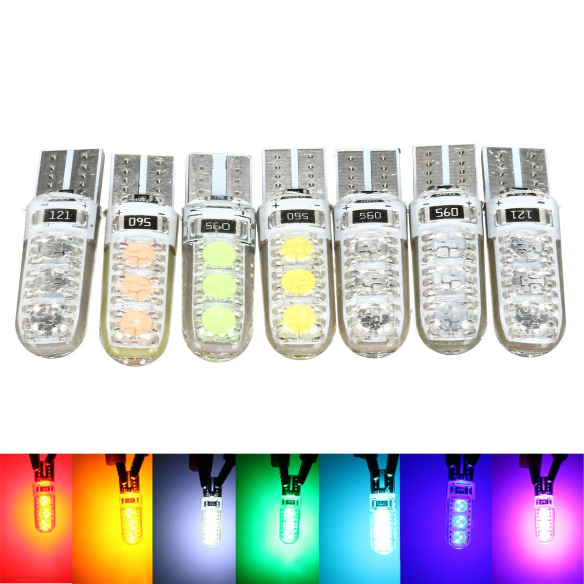 T10 194 501 W5W Silicone LED Side Kentekenplaat Light Wedge Lamp